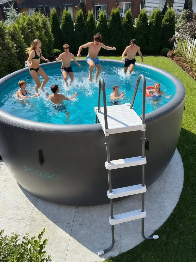 Large inflatable pools for adults and families